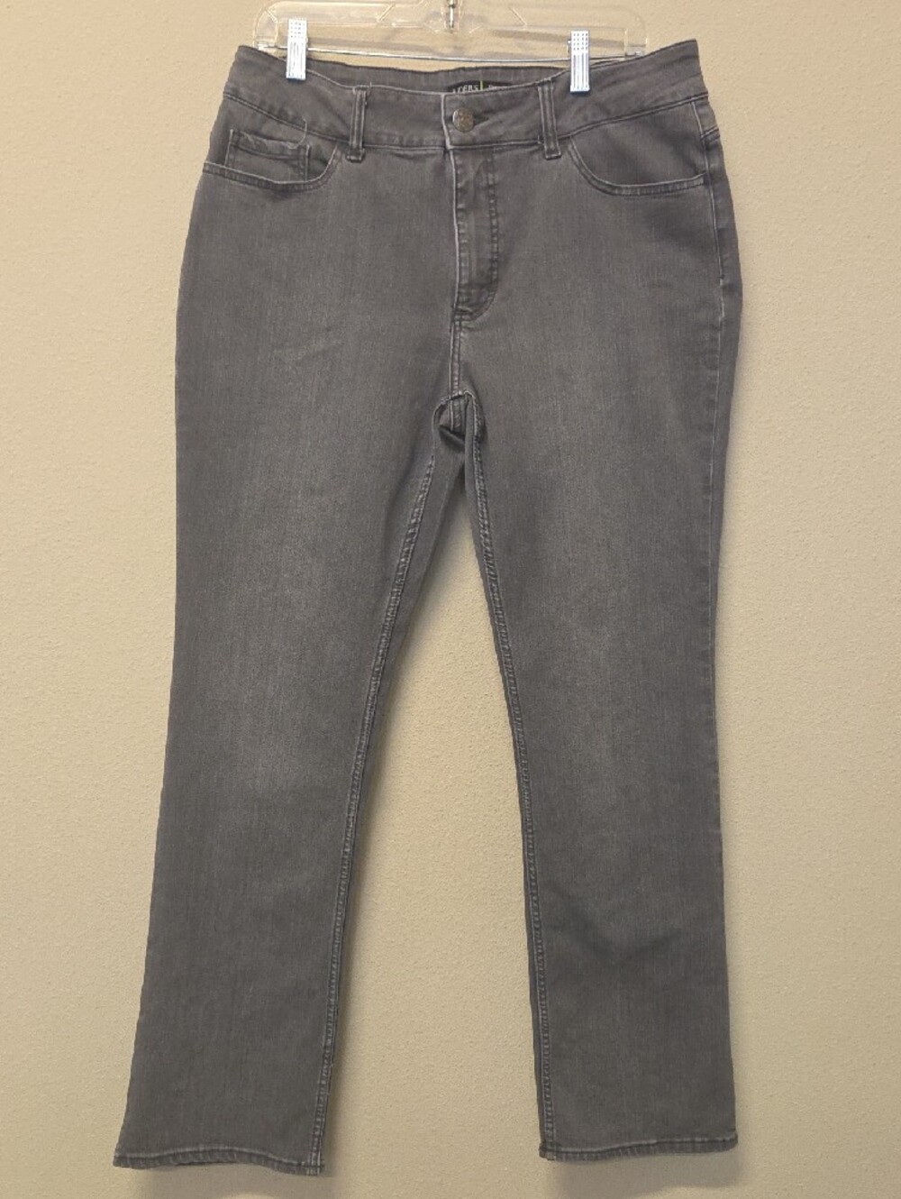 Riders by Lee  Vintage Midrise Curvy Fit Straight Gray Stretch Jeans Size 14M